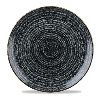 Homespun Charcoal Black Coupe Plate 28.8cm